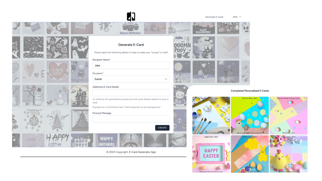 E-Card Generator Web App Project Preview
